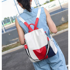 PU Leather Women Backpack Anti-Theft Travel Backpack Large Capacity