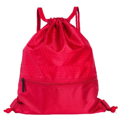 Portable Drawstring Backpack Large Capacity Travel Bag with Zipper