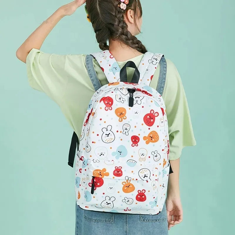 Cartoon Schoolbag for Girls Large-Capacity Junior High Backpack