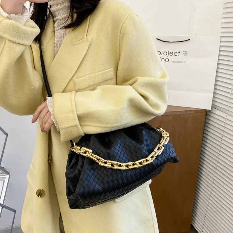 Women's Pu Leather Chain Shoulder Bag Crossbody Bags for Women