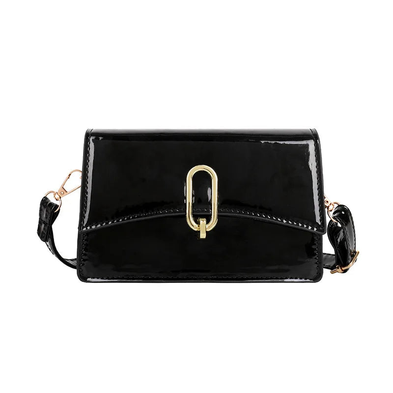 Retro Casual Lady Handbag Shoulder Bag PU Leather Small Square Bag