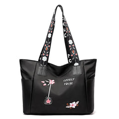 Casual Soft Tote Bag for Women High Capacity Shoulder Bag Zipper Interior