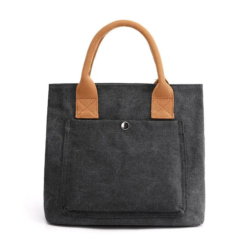 Women Canvas Shopping Tote Bag Foldable Reusable Casual Handbag