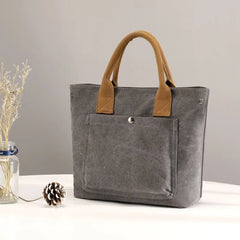 Women Canvas Shopping Tote Bag Foldable Reusable Casual Handbag