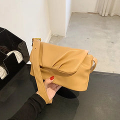 Women's Shoulder Bag Purse Handbag Solid Pu Leather