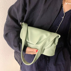 Women's Shoulder Bag Purse Handbag Solid Pu Leather