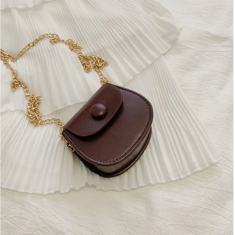 Chain Saddle Bag Net Red Ocean Style Shoulder Crossbody Mini Bag Women