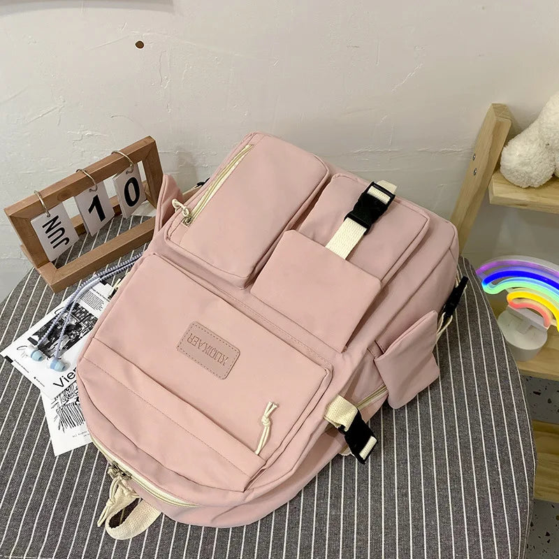 Large-Capacity Canvas Backpack for Students