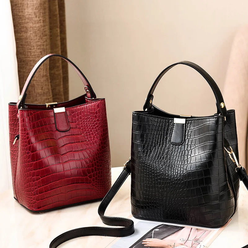 Women's Leisure Bucket Bag Single Shoulder Messenger Bag