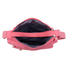 Women's Waterproof Nylon Crossbody Bag Wave Point Shoulder Messenger Bag