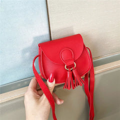 Soft Surface Tassel Women's Shoulder Bag