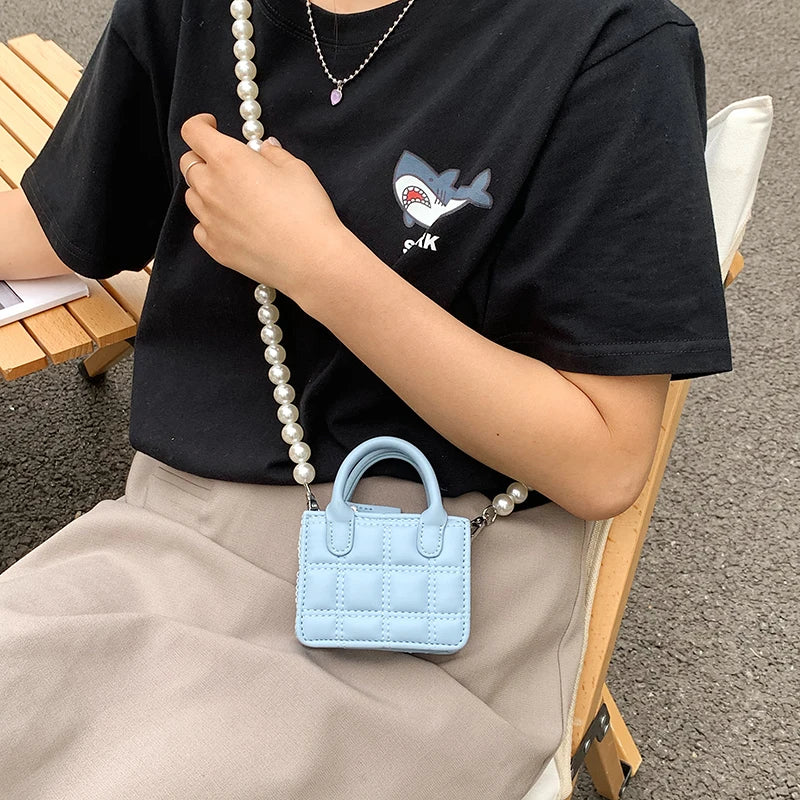Women's Mini Pearl Crossbody Bag Chain Handbag
