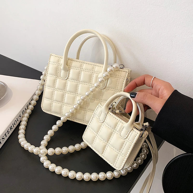 Women's Mini Pearl Crossbody Bag Chain Handbag