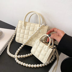 Women's Mini Pearl Crossbody Bag Chain Handbag