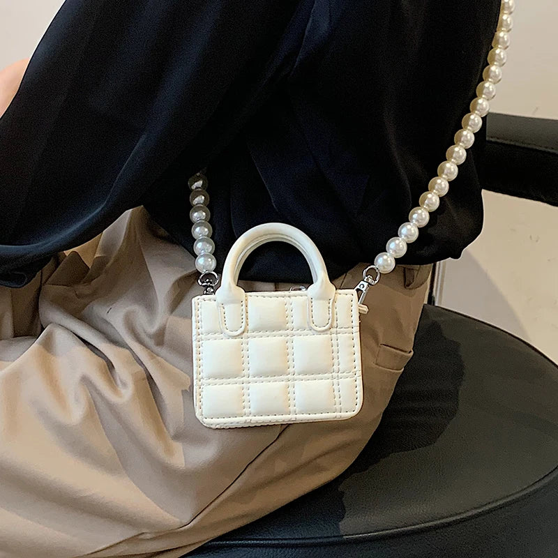 Women's Mini Pearl Crossbody Bag Chain Handbag
