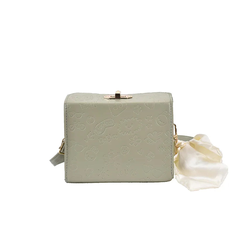 Vintage Shoulder Bag Small Square Box Messenger Bag