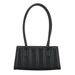 Pleated Female Handbag Embossing PU Shoulder Bag Ladies Solid Underarm Bags