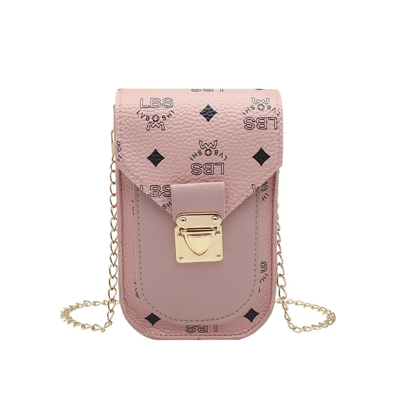 Small Square PU Shoulder Bag Chain Lock