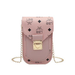 Small Square PU Shoulder Bag Chain Lock
