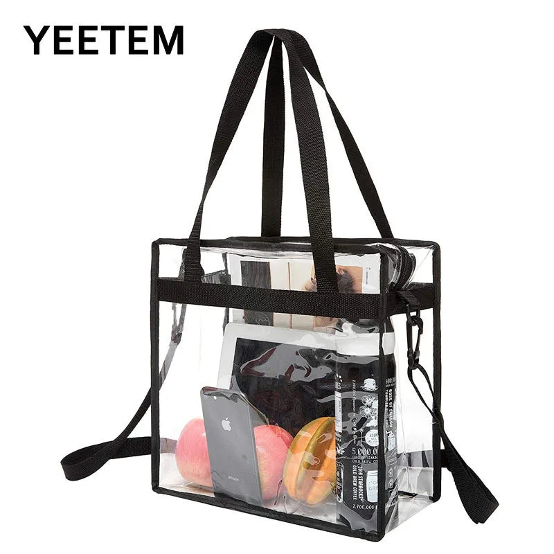 Pvc Women Shoulder Bag Transparent Solid Slung Shoulder Bag