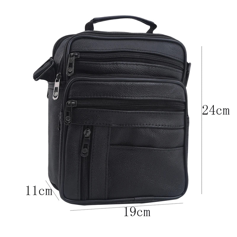 Men's Casual Leather Shoulder Messenger Bag Cross-body Tote
