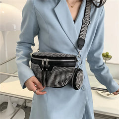Rhinestone Funny Packs Female Shoulder Bag