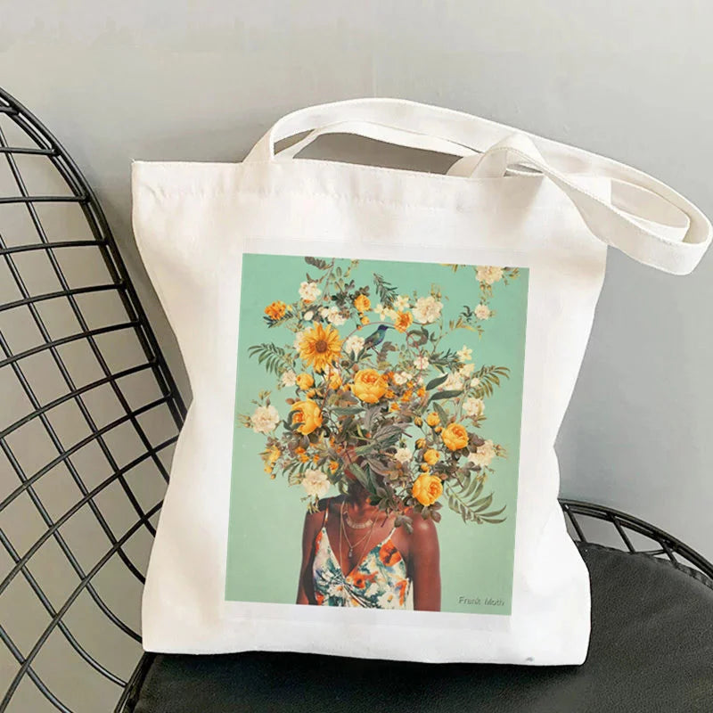 Feminism Printed Tote Bag Harajuku Shopper Handbag Girl Shoulder Shopping Bag
