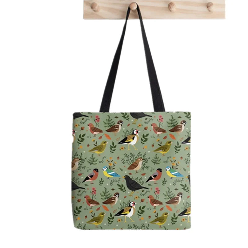 Harajuku Shopper Fox Tote Bag Women Canvas Handbag