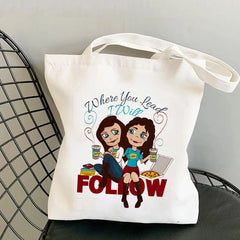 Gilmore Girls Tote Bag Harajuku Shopper Handbag Canvas Shoulder Lady Bag