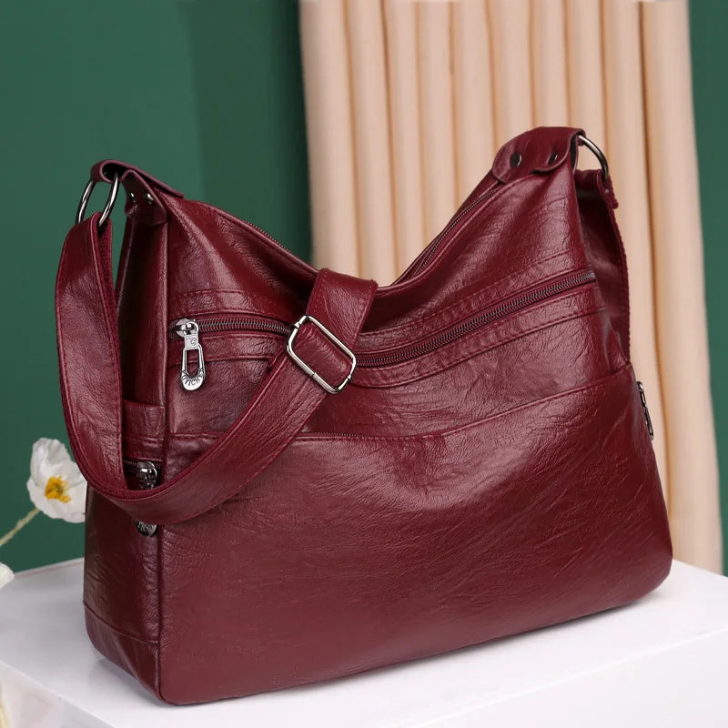Soft Women Messenger Bags Totes Crossbody Bags High capacity Solid Shoulder Bags