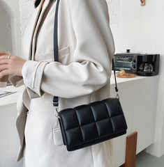 Plaid Small PU Leather Crossbody Bag for Women