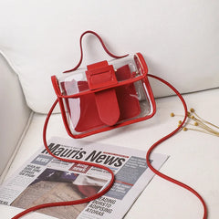 Women's Square PVC Shoulder Bag Sweet Lady Bag