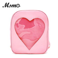 Heart Shape Backpacks Harajuku School Shoulder Bags Girls Book Bag