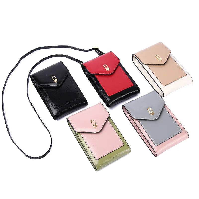 Summer Women's Shoulder Bag Small Flap Crossbody Phone Bag PU Leather Handbags