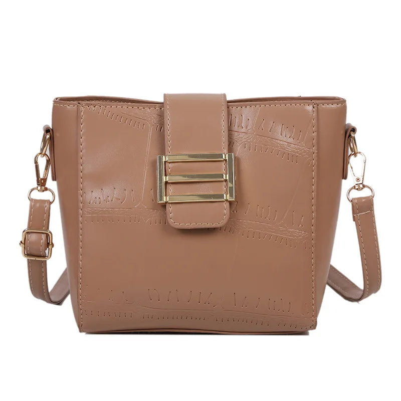Summer Women's Bucket Bag Solid Shoulder Bag Ladies Handbag Diagonal