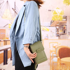 Retro Shoulder Bag with Transparent Touch Screen for Mobile Phone