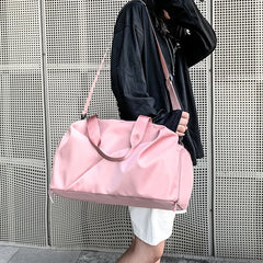Women's Fitness Yoga Bag Shoe Pocket Waterproof Nylon Weekend Sport Bag