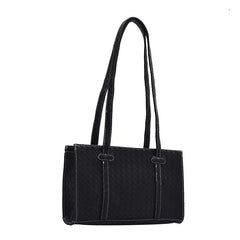 Woven Handbags Women Bales Tide Weave Hand Shoulder Lady Retro Solid Purse Small
