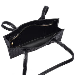 Woven Handbags Women Bales Tide Weave Hand Shoulder Lady Retro Solid Purse Small