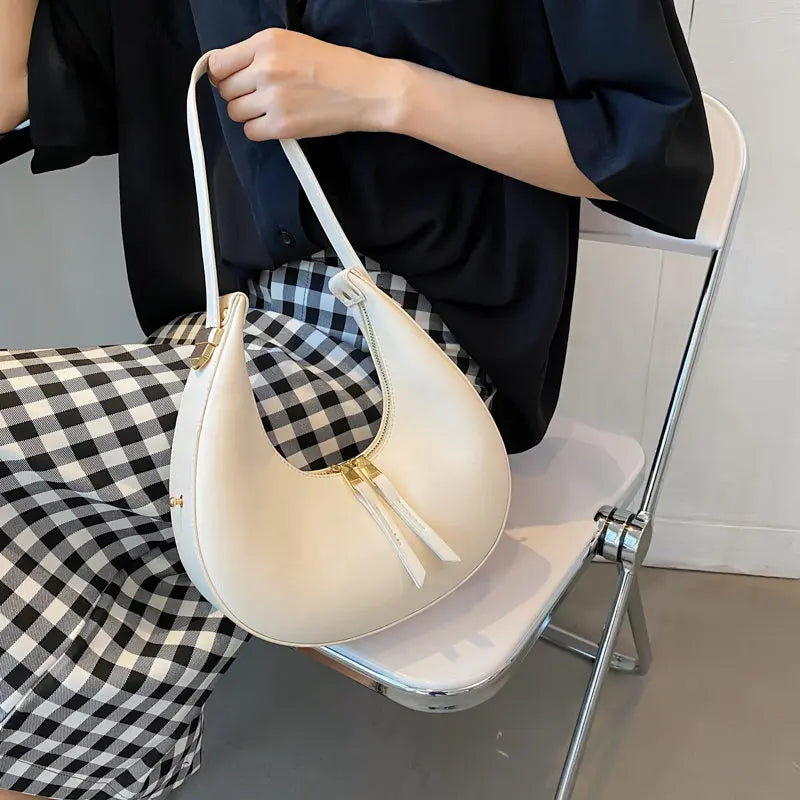 Vintage Single Shoulder Bags For Women Handbag High Leather Clutches Lady Purse