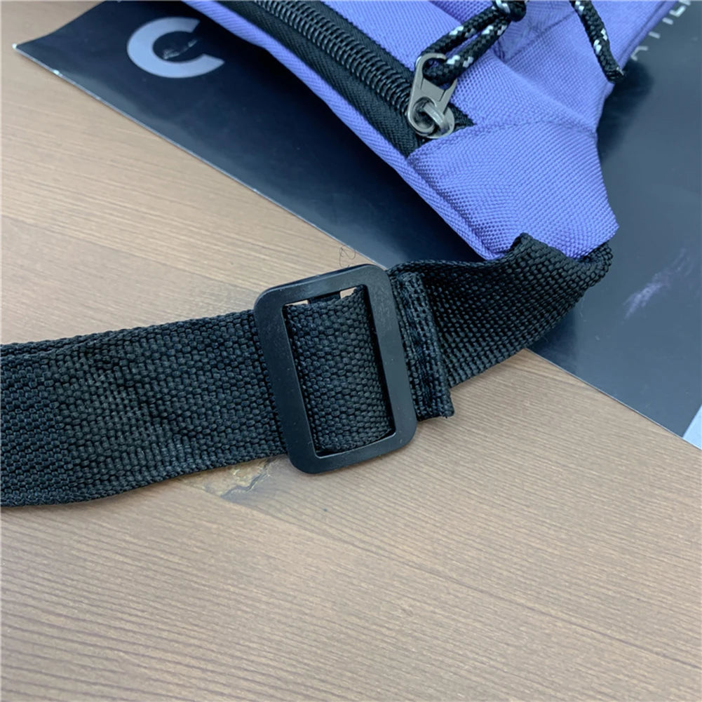Vintage Solid Shoulder Crossbody Bag Women Layers Chest Waist Packs