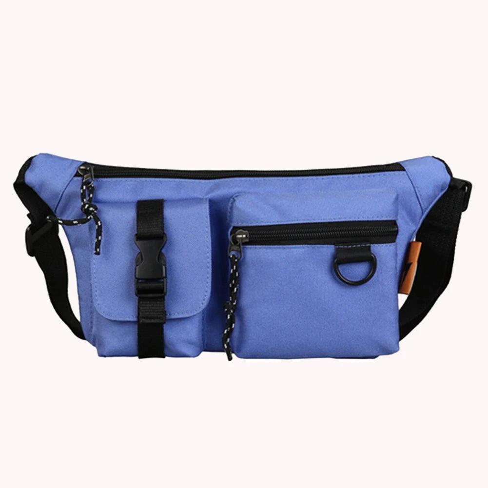 Vintage Solid Shoulder Crossbody Bag Women Layers Chest Waist Packs