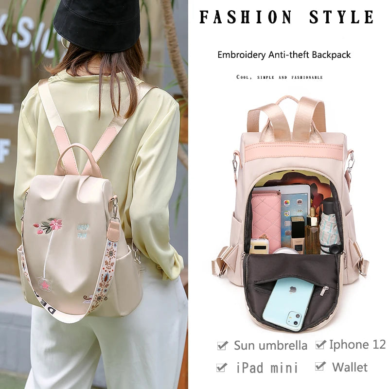 Waterproof Anti-theft School Backpack Women