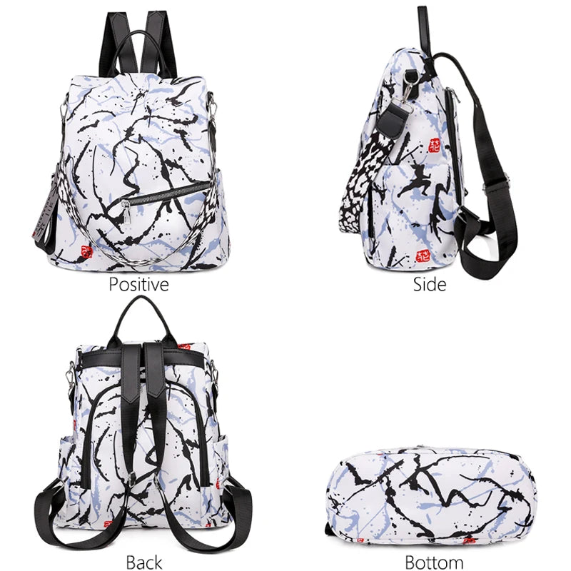 Waterproof Oxford Girl Backpack for School Anti-Theft Bag