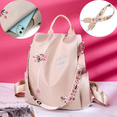 Waterproof Oxford Women Backpack Anti-theft Print School Bag High Capacity