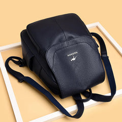 Winter Women Soft Leather Backpacks Large Capacity School Bags for Teenage Girls