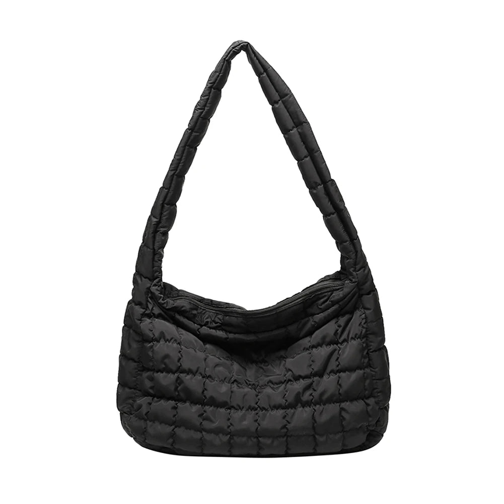 Winter Eiderdown Crossbody Bags for Women Handbag Travel Shopper Totes