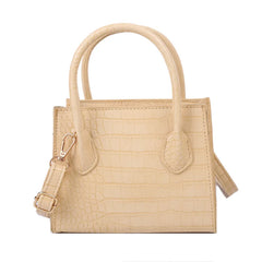 Mini Crossbody Bag Faux Leather Shoulder Classic Stone Pattern Purse