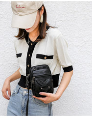 Women Shoulder Bags Phone Pack Multi-Compartment PU Leather Cross Body Bag