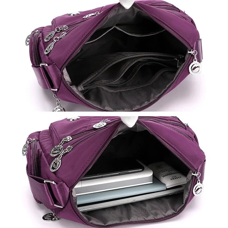 Waterproof Nylon Oxford Crossbody Bag Large Capacity Travel Bags